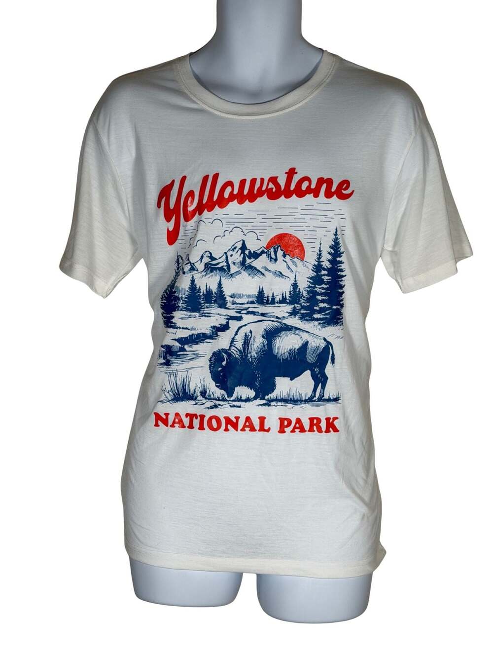 Yellowstone National Park Retro Bison Graphic T-Shirt